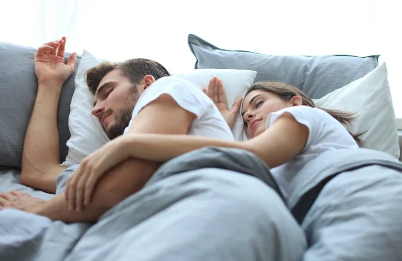 couple sleeping peacefully